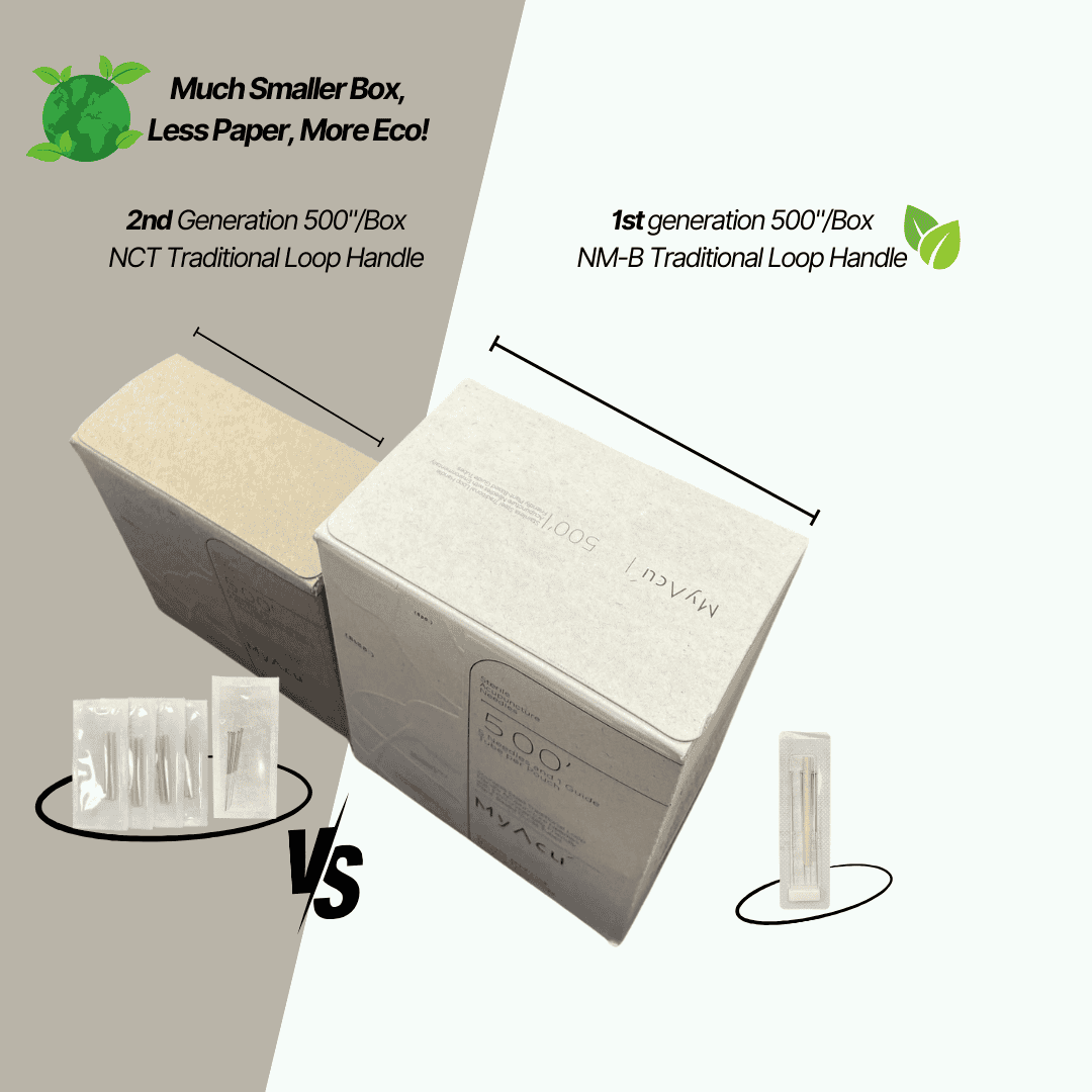 MyAcu Eco-Moxa Guide Tube Acupuncture Needles, Bulk 500 Needle Per Box | NCT Type - Herbprime