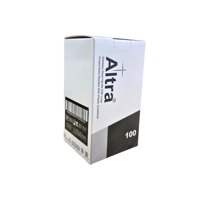 Altra® Stainless Steel Needles With Loop, With Individual Guide Tube, 100pcs per box - Herbprime