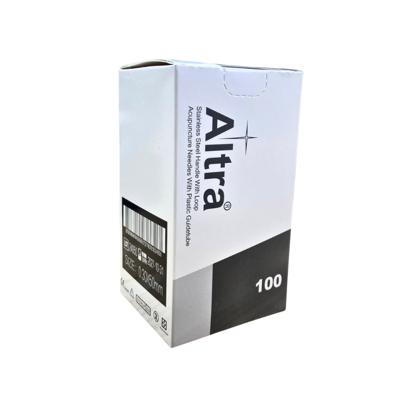 Altra® Stainless Steel Needles With Loop, With Individual Guide Tube, 100pcs per box - Herbprime