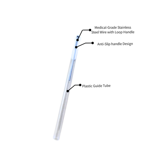 Altra® Stainless Steel Needles With Loop, Individual Guide Tube, Pouch Packing, 100pcs per box