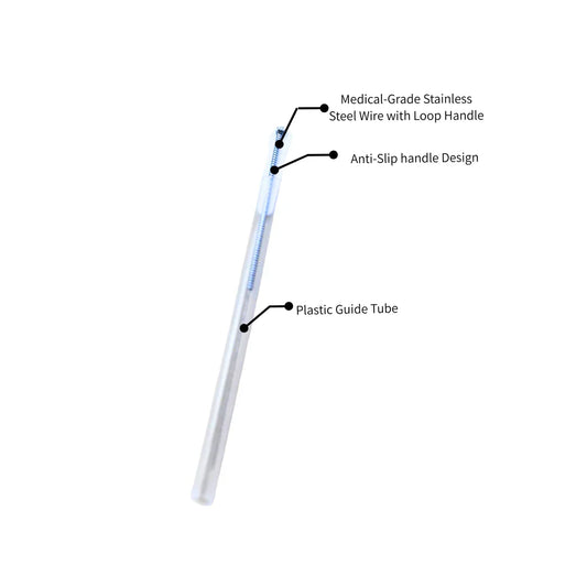 Altra® Stainless Steel Needles With Loop, Individual Guide Tube, Pouch Packing, 100pcs per box