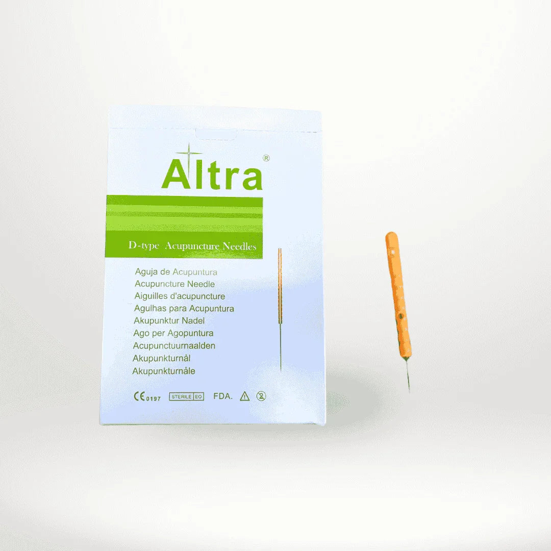 Altra® D-TYPE Detox Acu Needles, Orange Moulded Plastic Handle - Herbprime