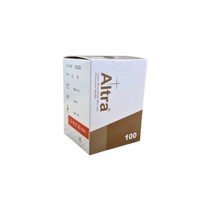 Altra® Stainless Steel Needles With Loop, With Individual Guide Tube, 100pcs per box - Herbprime