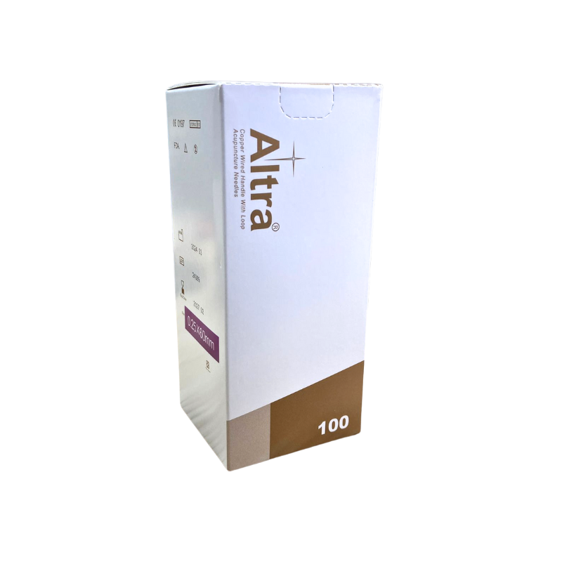 Altra® Stainless Steel Needles With Loop, With Individual Guide Tube, 100pcs per box - Herbprime