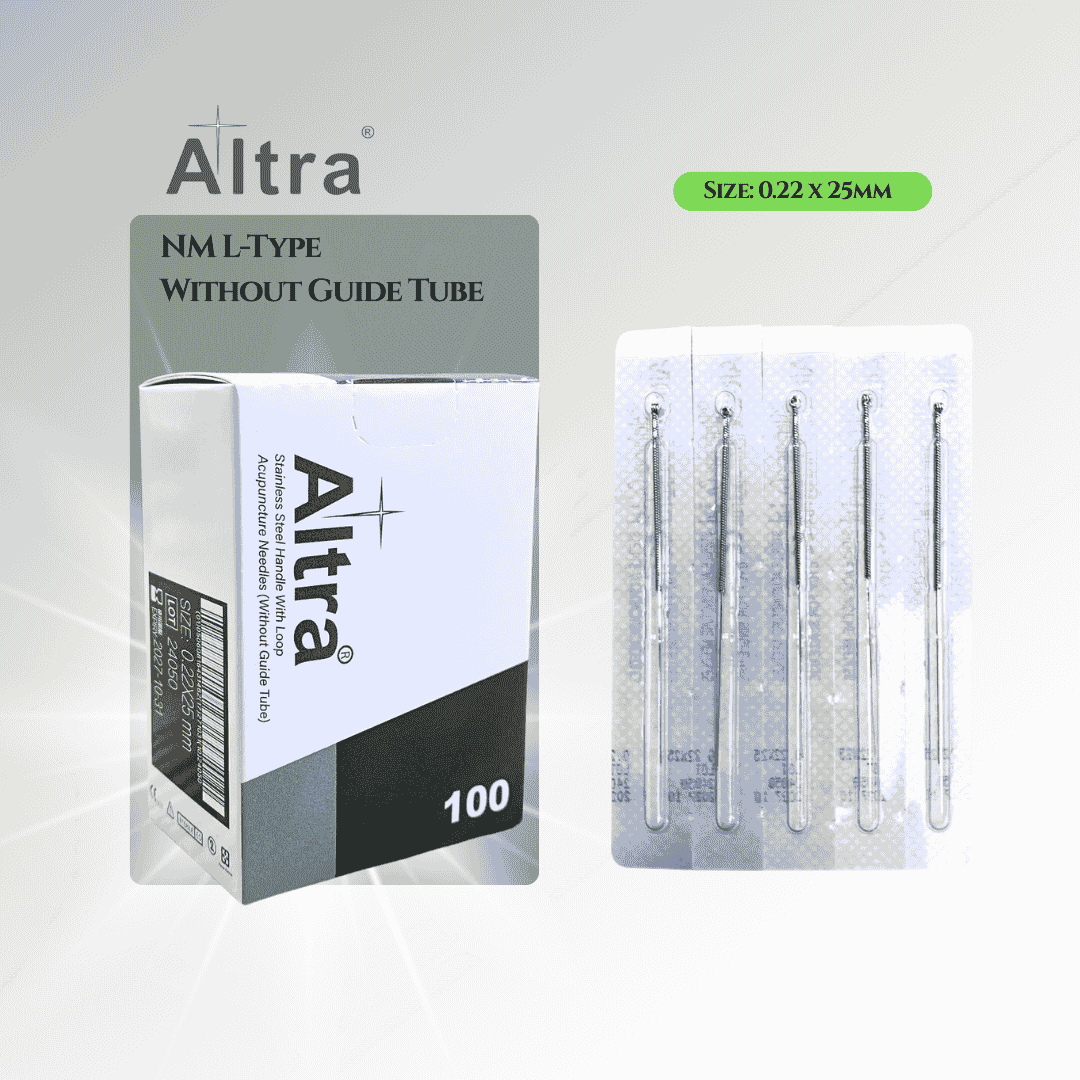 Altra® Stainless Steel Needles With Loop, No Guide Tube, 100pcs per box - Herbprime