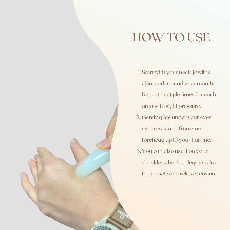 Jade Thumb| Real NATURAL Jade Stone Gua Sha | "Thumb-Inspired Harmony"| - Herbprime