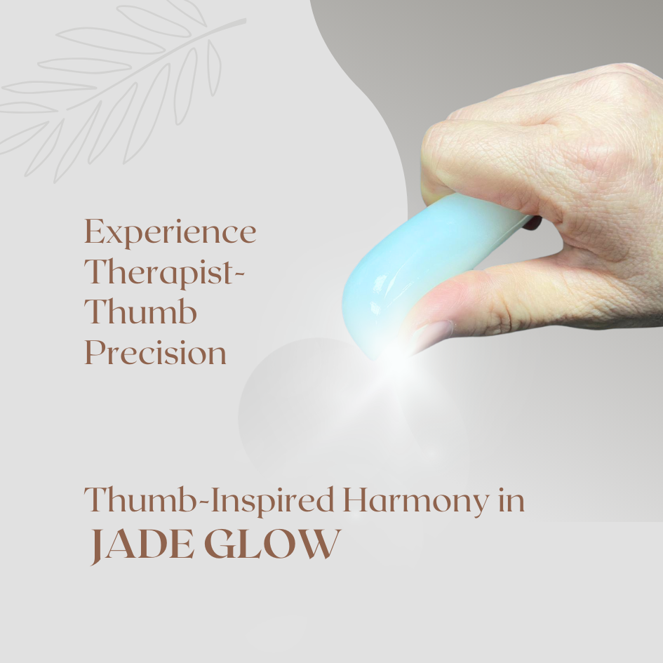 Jade Thumb| Real NATURAL Jade Stone Gua Sha | "Thumb-Inspired Harmony"| - Herbprime