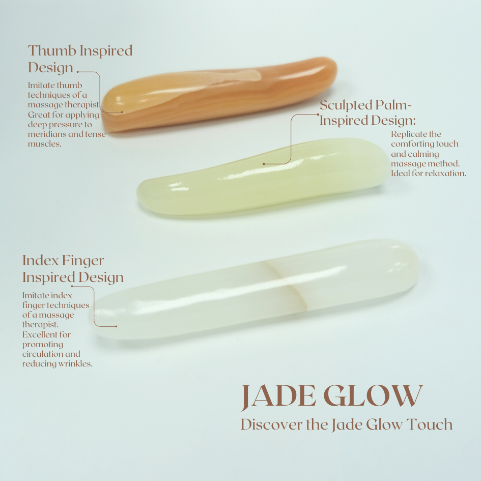 Jade Thumb| Real NATURAL Jade Stone Gua Sha | "Thumb-Inspired Harmony"| - Herbprime