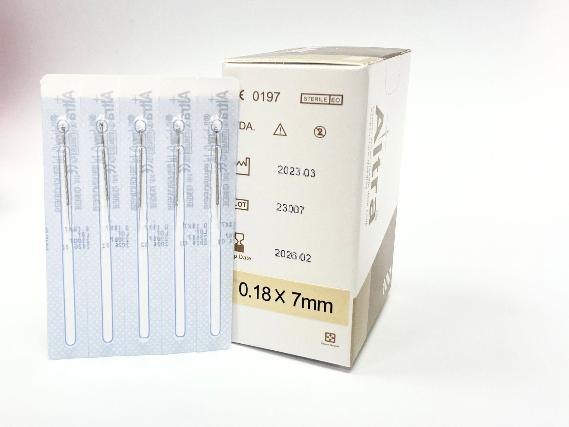 Altra® Stainless Steel Needles With Loop, No Guide Tube, 100pcs per box - Herbprime