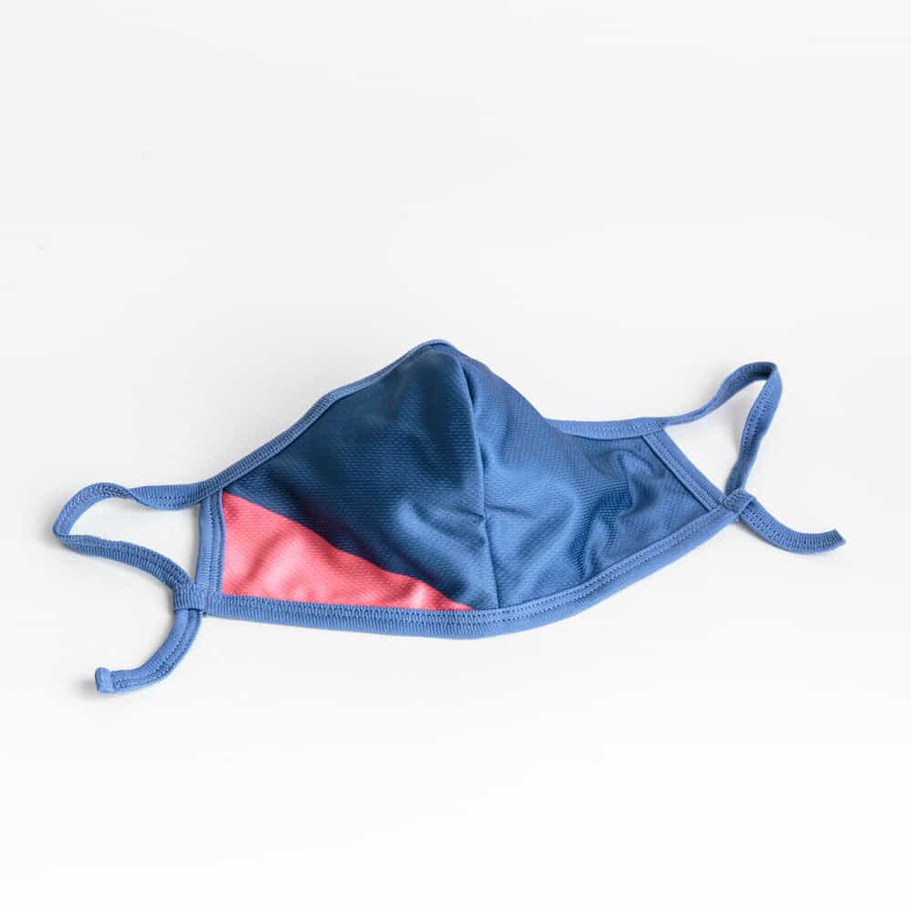 Cloth Washable Facemask with Nanofiber Filter - Blue/Pink + Blue Earloop - Herbprime