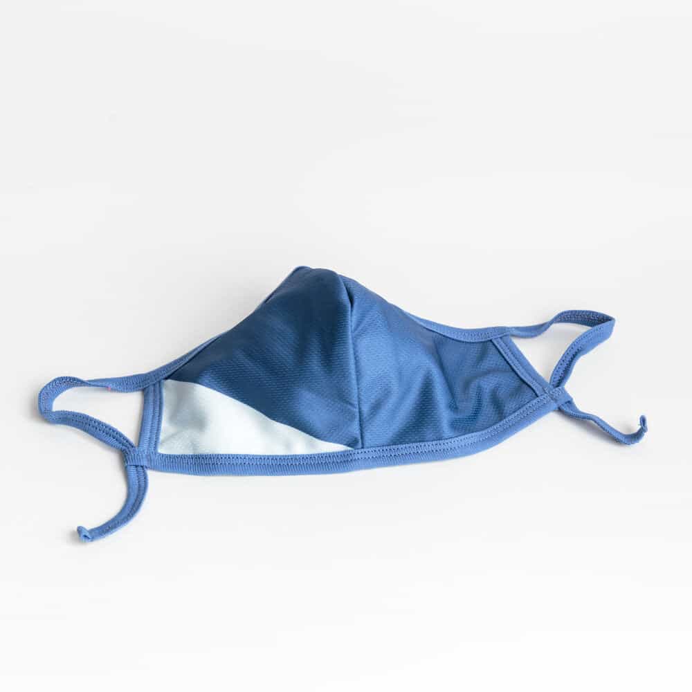 Cloth Washable Facemask with Nanofiber Filter - Blue/Green + Blue Earloop - Herbprime