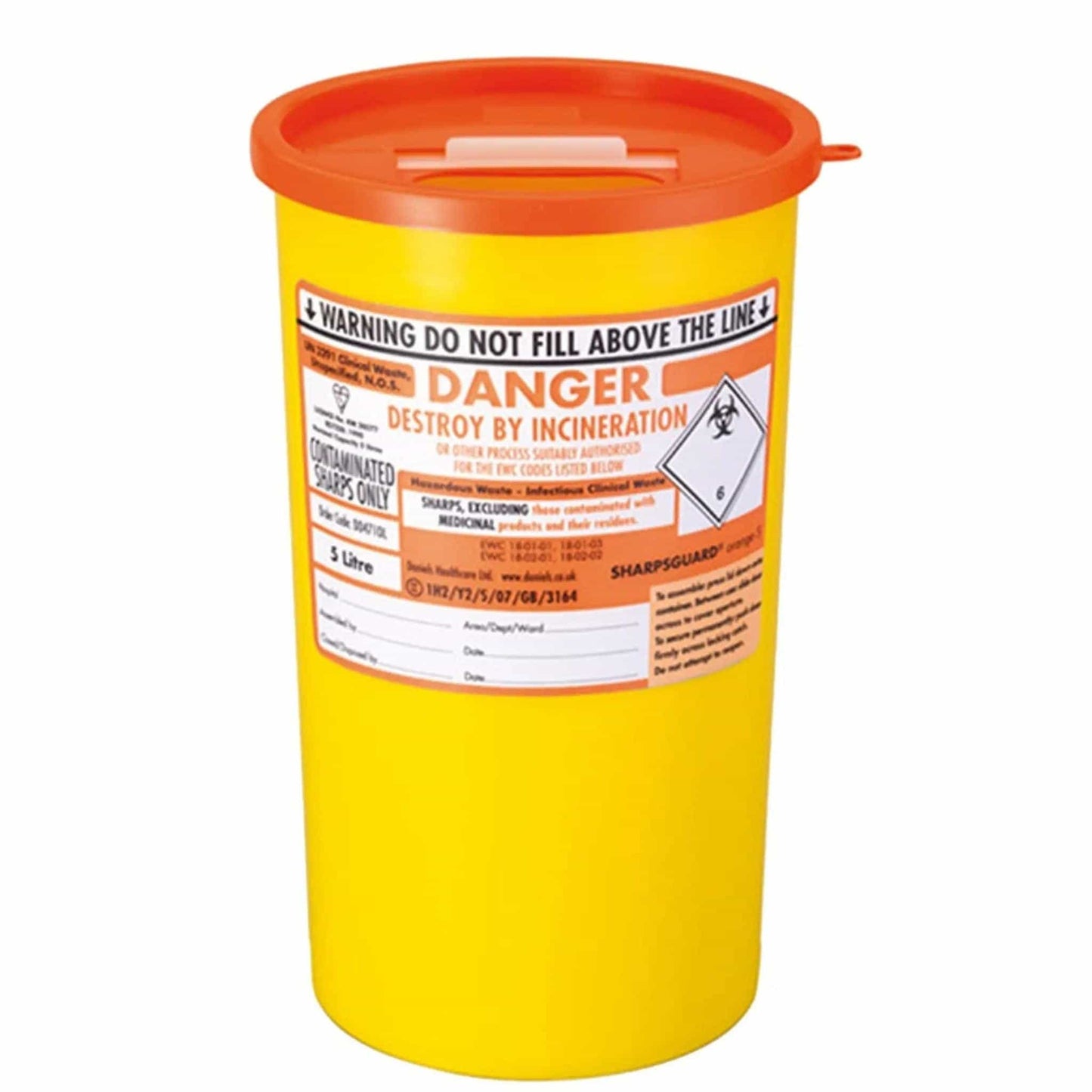 5 Litre Sharps Bin - Herbprime