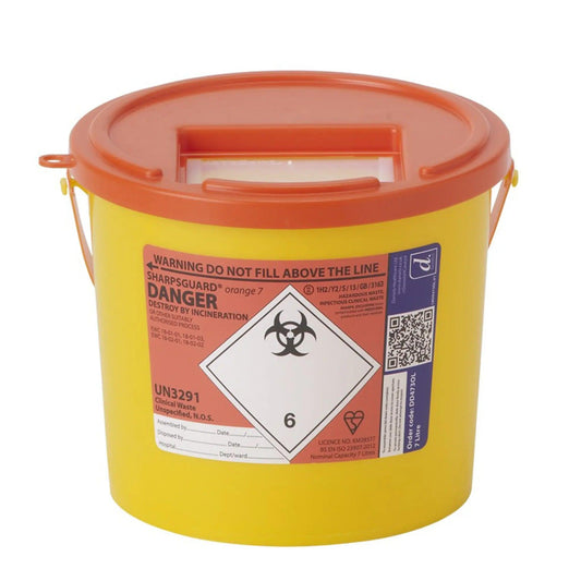 7 Litre Sharps Bin - Herbprime