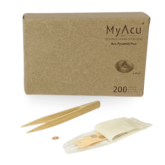 MyAcu acupuncture tool set with packaging on a white background