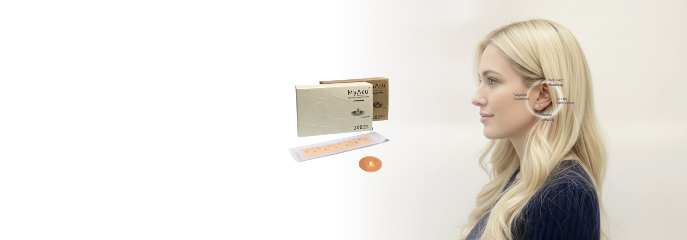 Woman wearing a acu pyramid, on a white background