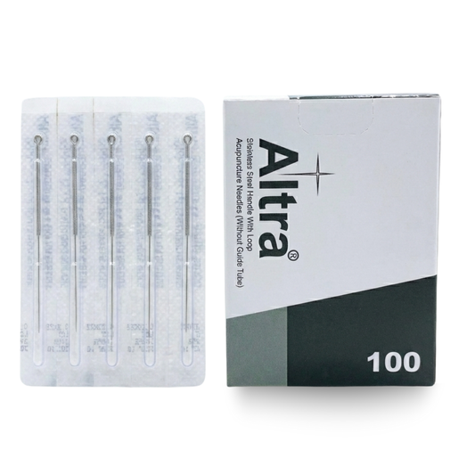 Box of Altra acupuncture needles without guide tube