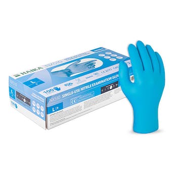 Disposable NHS Approved Nitrile Glove - Medium Size - 100 pairs per box - Herbprime-HAIKA-AC03-VP8459