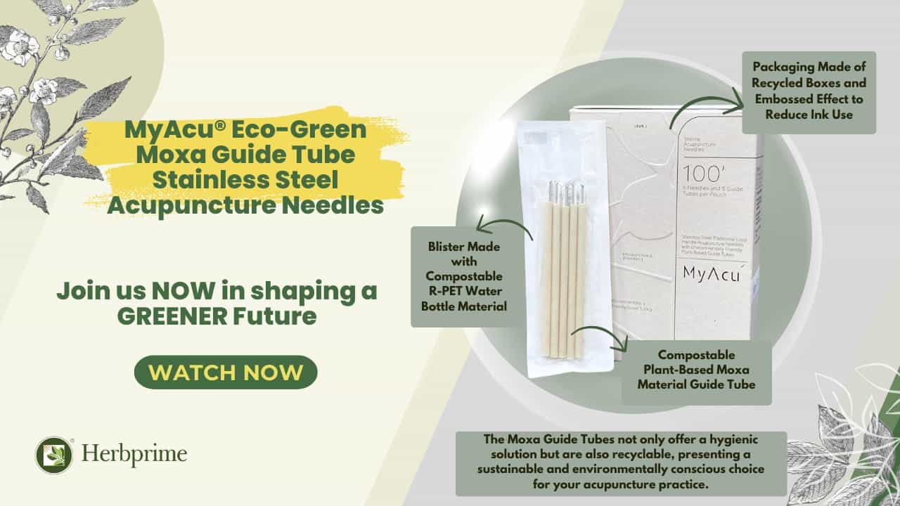 Load video: MyAcu® Eco-Green Moxa Guide Tube Stainless Steel Acupuncture Needles 