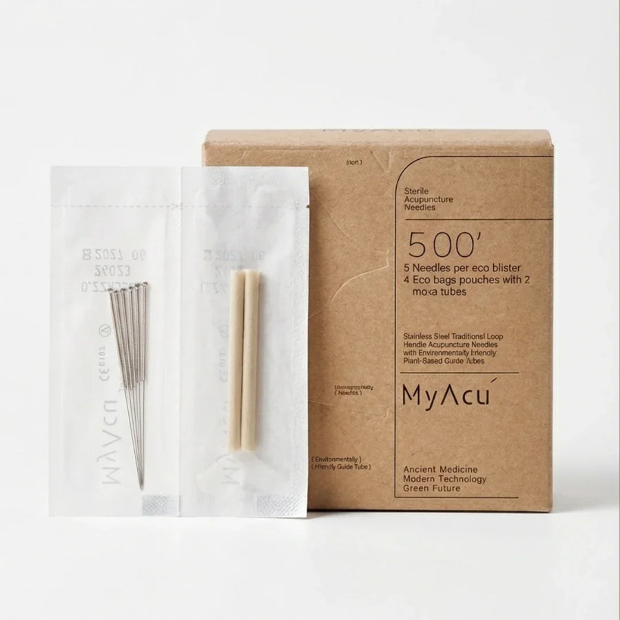 MyAcu Eco-Moxa Guide Tube Acupuncture Needles 500 per box (NCT)