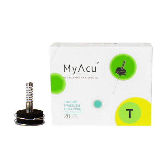 MyAcu product packaging with two cones on a white background