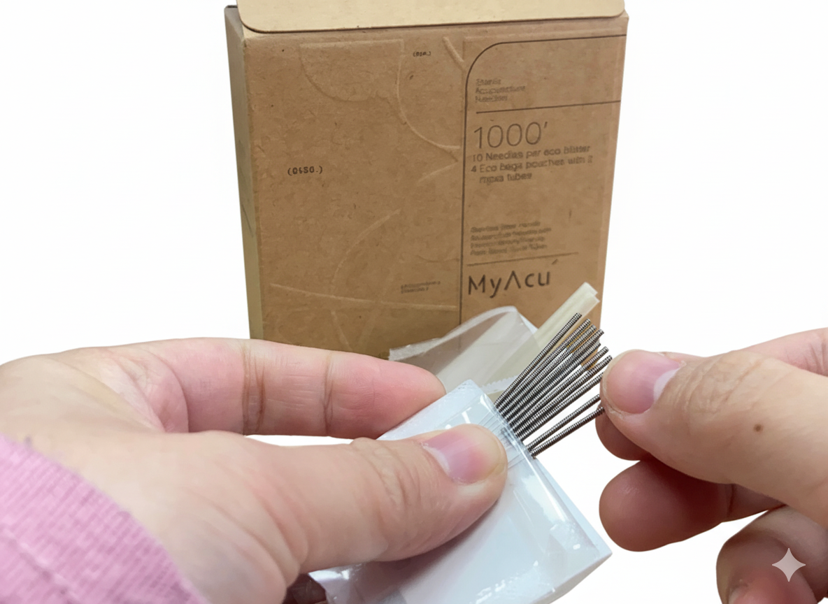 MyAcu Eco-Moxa Guide Tube Acupuncture Needles, Bulk 1000 Needle Per Box  | NCK Type