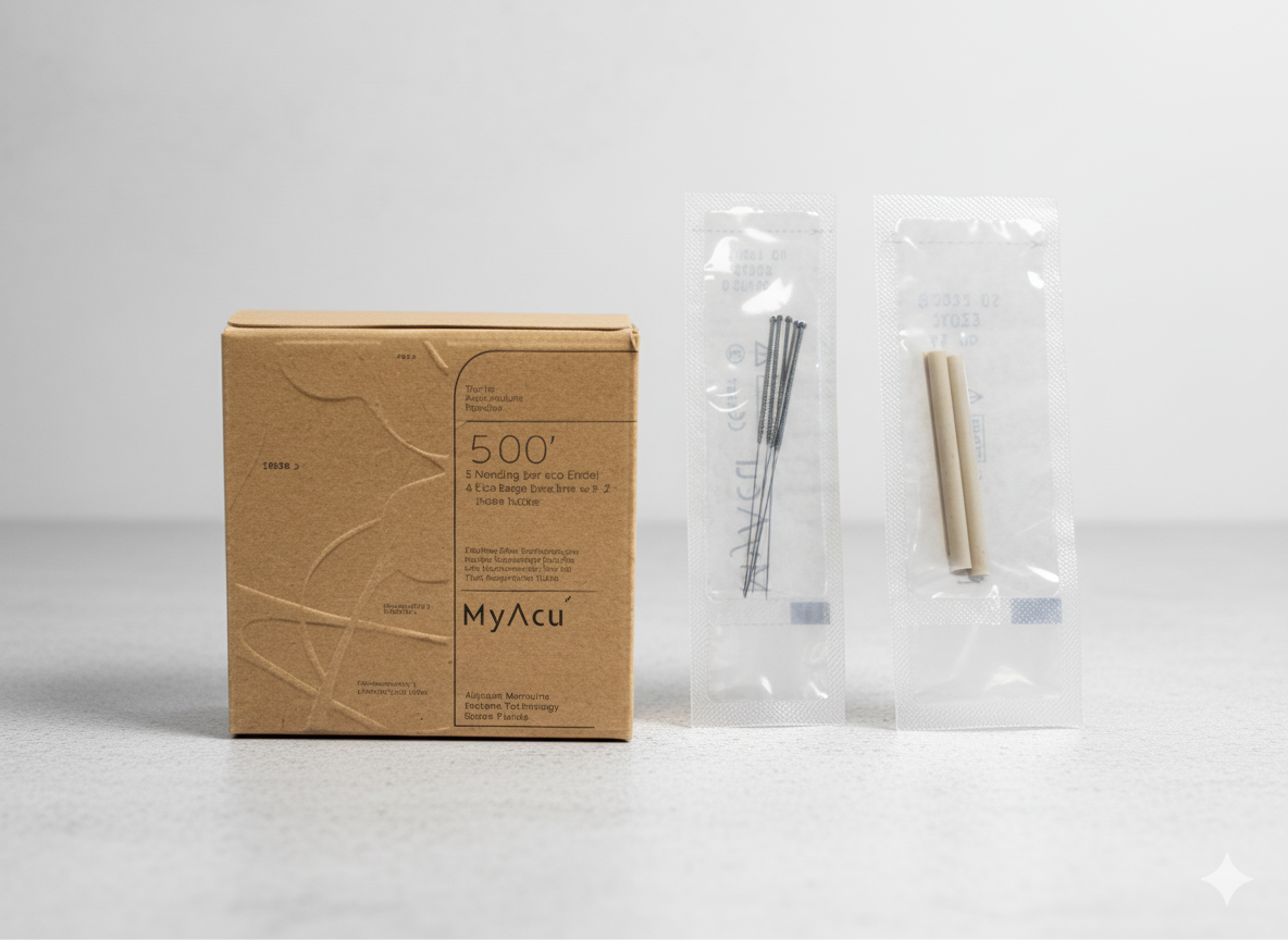 MyAcu Eco-Moxa Guide Tube Acupuncture Needles, Bulk 500 Needle Per Box  | NCT Type