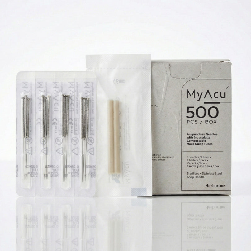 MyAcu Eco-Moxa Guide Tube Acupuncture Needles, Bulk 500 Needle/Box| NCTB Type