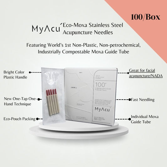 MyAcu ® Eco-Moxa Guide Tube Acupuncture Needles, 100'/Box | Facial /Cosmetics/NADA | - Herbprime