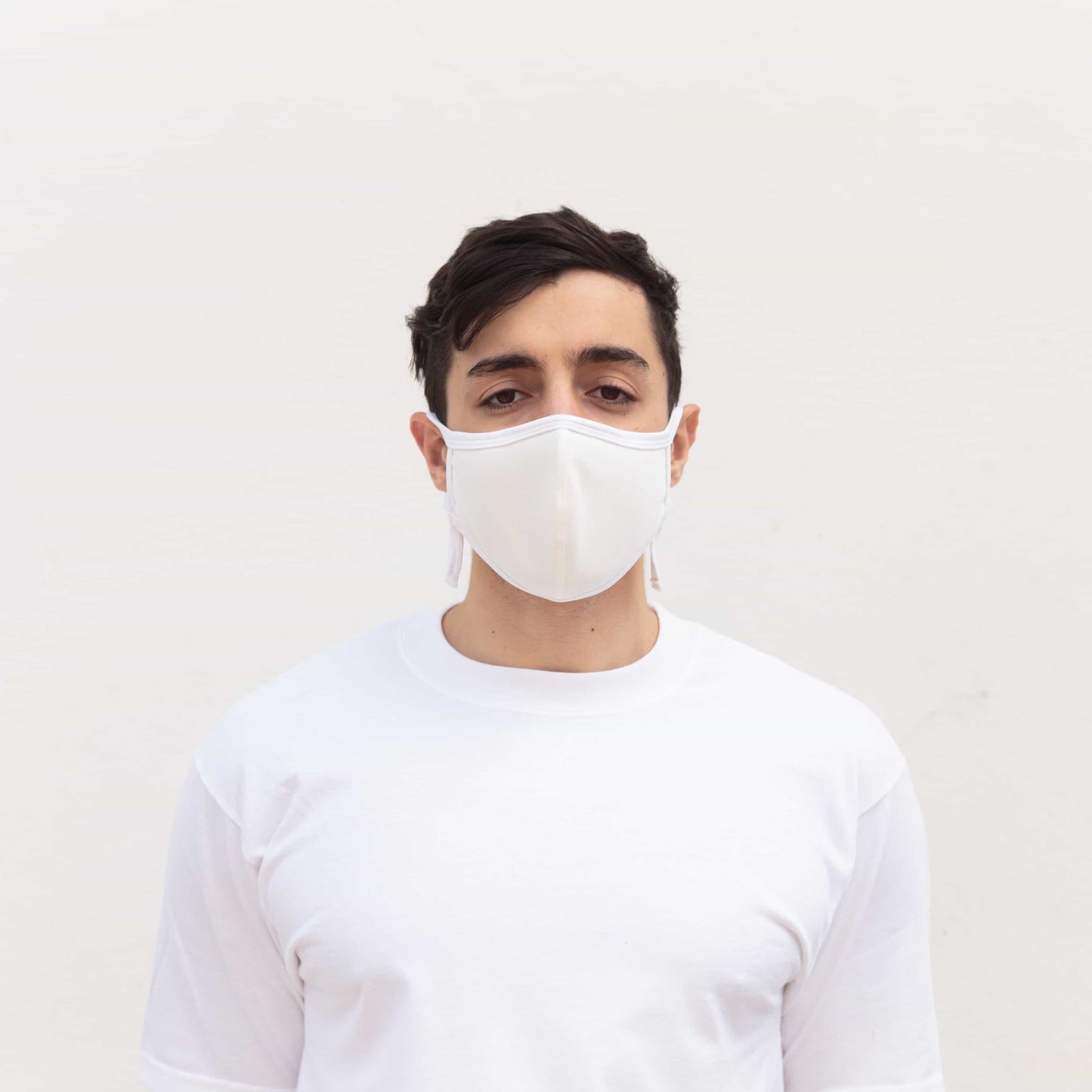 Cloth Washable Facemask with Nanofiber Filter - White - Herbprime